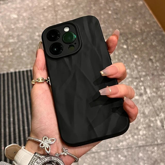 Fashion Silicone Fold Wrinkle Phone Case For iPhone 14 13 12 11 15 Pro Max SE X XS XR 8 7 Plus Soft Candy Color Full Cover - 𝐃𝐔𝐕𝐋𝐀𝐒𝐇𝐎𝐏