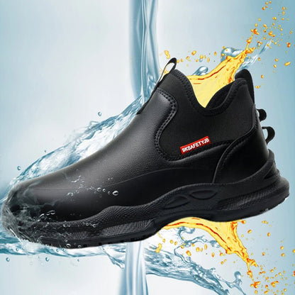 Fashionable men's leather shoes Waterproof and anti slip chef shoes Wear resistant men's casual shoes oil resistance Chef's boot - 𝐃𝐔𝐕𝐋𝐀𝐒𝐇𝐎𝐏