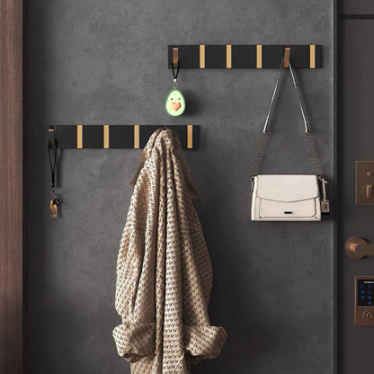 Folding Towel Hanger 2ways Installation Wall Hooks Coat Clothes Holder for Bathroom Kitchen Bedroom Hallway, Black Gold - 𝐝𝐮𝐯𝐥𝐚𝐬𝐡𝐨𝐩.𝐜𝐨𝐦