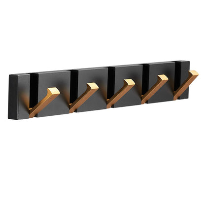 Folding Towel Hanger 2ways Installation Wall Hooks Coat Clothes Holder for Bathroom Kitchen Bedroom Hallway, Black Gold - 𝐝𝐮𝐯𝐥𝐚𝐬𝐡𝐨𝐩.𝐜𝐨𝐦