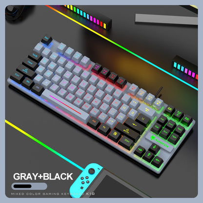 Gaming Keyboard Colorful LED Backlight Office Keyboard for Desktop Typing PC - 𝐃𝐔𝐕𝐋𝐀𝐒𝐇𝐎𝐏
