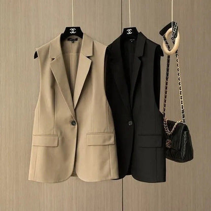High end fashion, minimalist temperament, capable and stylish 2 versatile suits, vests, women's outerwear trend - 𝐝𝐮𝐯𝐥𝐚𝐬𝐡𝐨𝐩.𝐜𝐨𝐦
