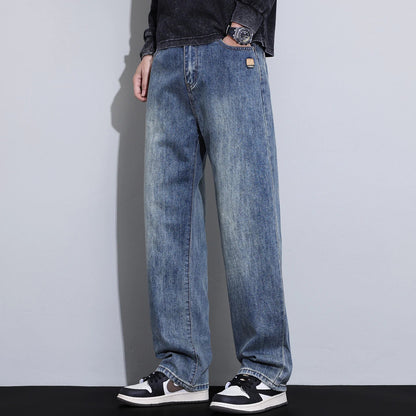 High Quality New Classic Retro Men's Jeans Cotton Casual Straight Fit Stretch Fashion Work Denim Trousers Male Autumn Winter - 𝐃𝐔𝐕𝐋𝐀𝐒𝐇𝐎𝐏