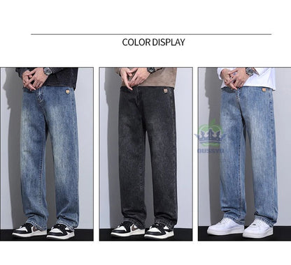 High Quality New Classic Retro Men's Jeans Cotton Casual Straight Fit Stretch Fashion Work Denim Trousers Male Autumn Winter - 𝐃𝐔𝐕𝐋𝐀𝐒𝐇𝐎𝐏