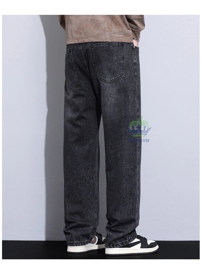 High Quality New Classic Retro Men's Jeans Cotton Casual Straight Fit Stretch Fashion Work Denim Trousers Male Autumn Winter - 𝐝𝐮𝐯𝐥𝐚𝐬𝐡𝐨𝐩.𝐜𝐨𝐦