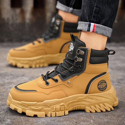 High top Martin boots for outdoor men anti slip wear - resistant thick soled versatile workwear trendy shoes - 𝐝𝐮𝐯𝐥𝐚𝐬𝐡𝐨𝐩.𝐜𝐨𝐦