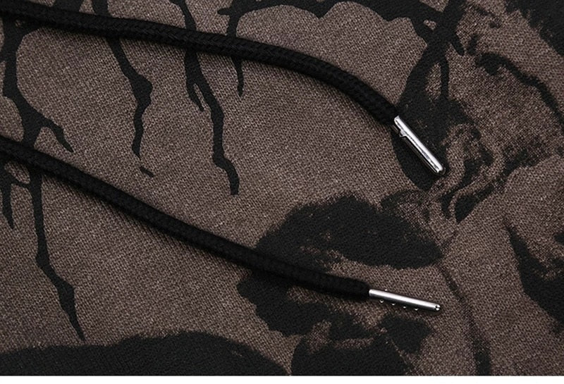 Hip Hop Streetwear Women Hoodies Goth Angel Dark Print Zipper Jacket Coat - 𝐃𝐔𝐕𝐋𝐀𝐒𝐇𝐎𝐏