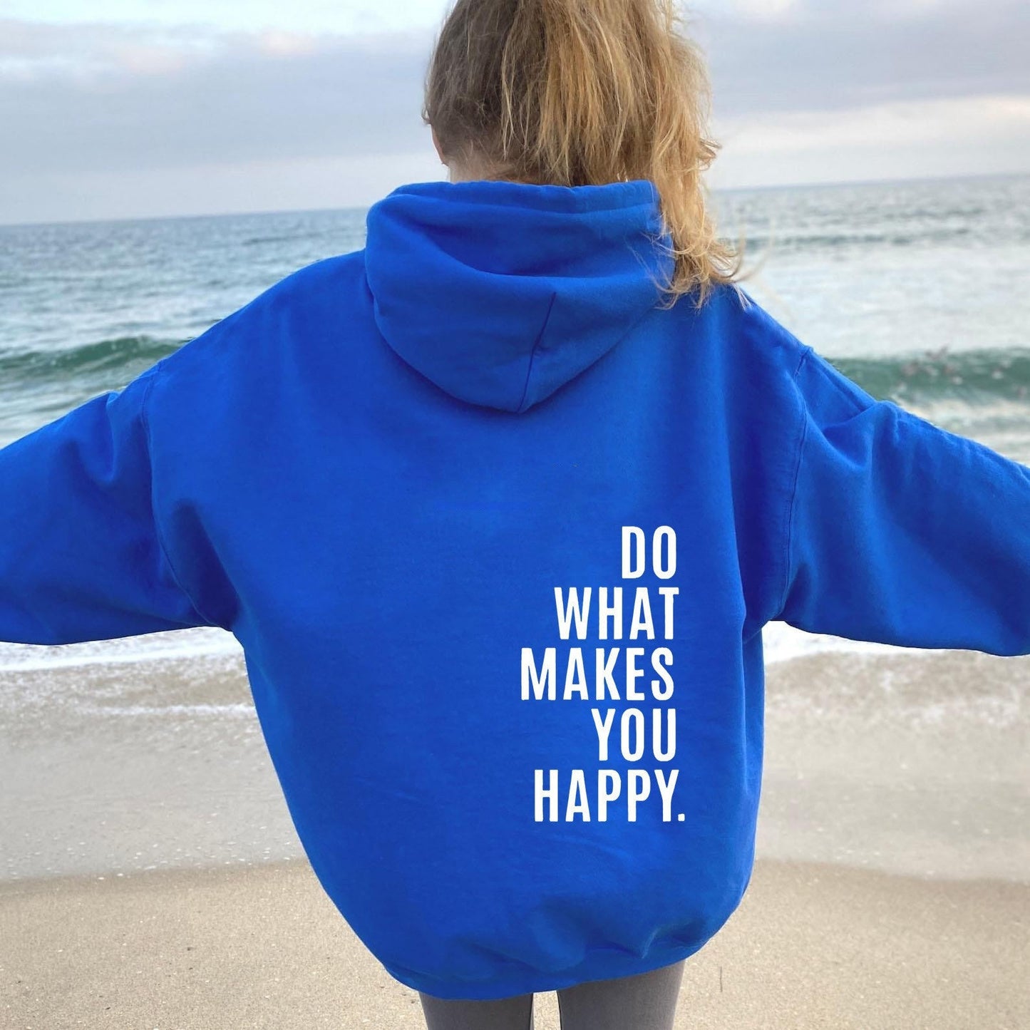 Loose Hooded Sweatshirt with Vintage Printed Letters and Drop Shoulder Sleeves for Women - 𝐝𝐮𝐯𝐥𝐚𝐬𝐡𝐨𝐩.𝐜𝐨𝐦