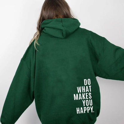 Loose Hooded Sweatshirt with Vintage Printed Letters and Drop Shoulder Sleeves for Women - 𝐝𝐮𝐯𝐥𝐚𝐬𝐡𝐨𝐩.𝐜𝐨𝐦