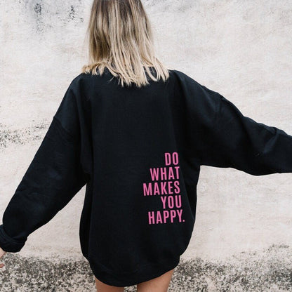 Loose Hooded Sweatshirt with Vintage Printed Letters and Drop Shoulder Sleeves for Women - 𝐝𝐮𝐯𝐥𝐚𝐬𝐡𝐨𝐩.𝐜𝐨𝐦