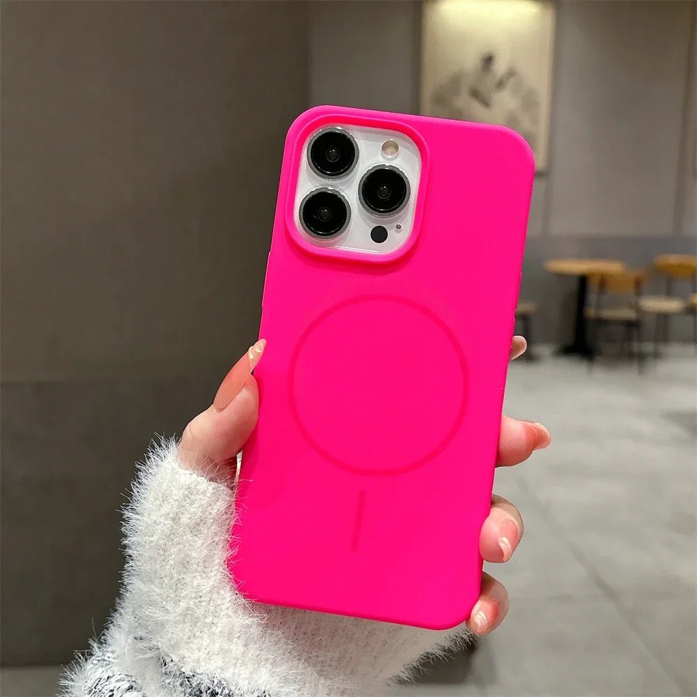 Luxury Skin Feel Original For Magsafe Phone Case For iPhone 17 16 Pro Max 15 14 13 12 Plus Wireless Charger Funda Silicone Cover - 𝐃𝐔𝐕𝐋𝐀𝐒𝐇𝐎𝐏