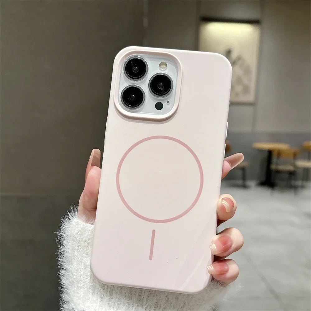 Luxury Skin Feel Original For Magsafe Phone Case For iPhone 17 16 Pro Max 15 14 13 12 Plus Wireless Charger Funda Silicone Cover - 𝐃𝐔𝐕𝐋𝐀𝐒𝐇𝐎𝐏
