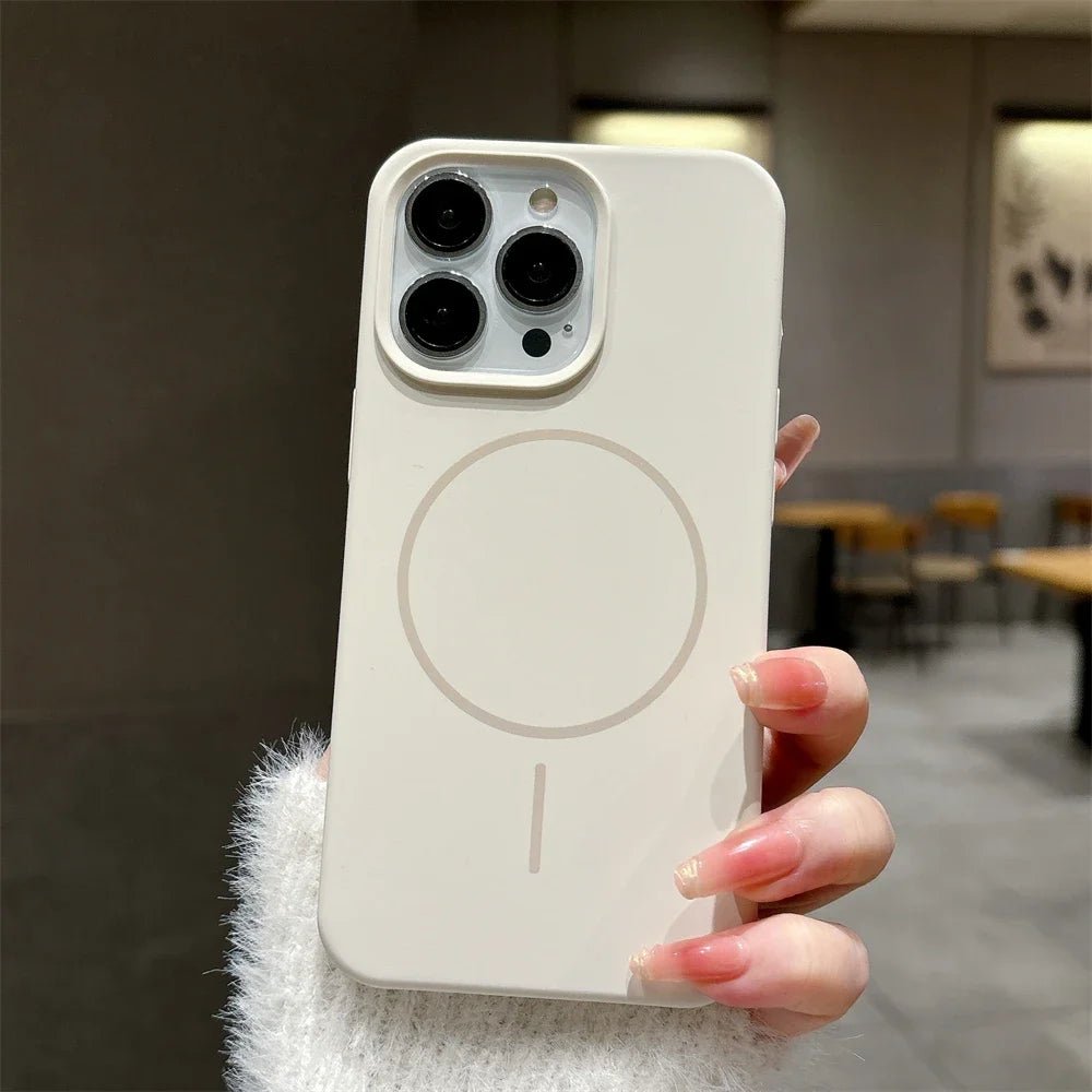 Luxury Skin Feel Original For Magsafe Phone Case For iPhone 17 16 Pro Max 15 14 13 12 Plus Wireless Charger Funda Silicone Cover - 𝐃𝐔𝐕𝐋𝐀𝐒𝐇𝐎𝐏