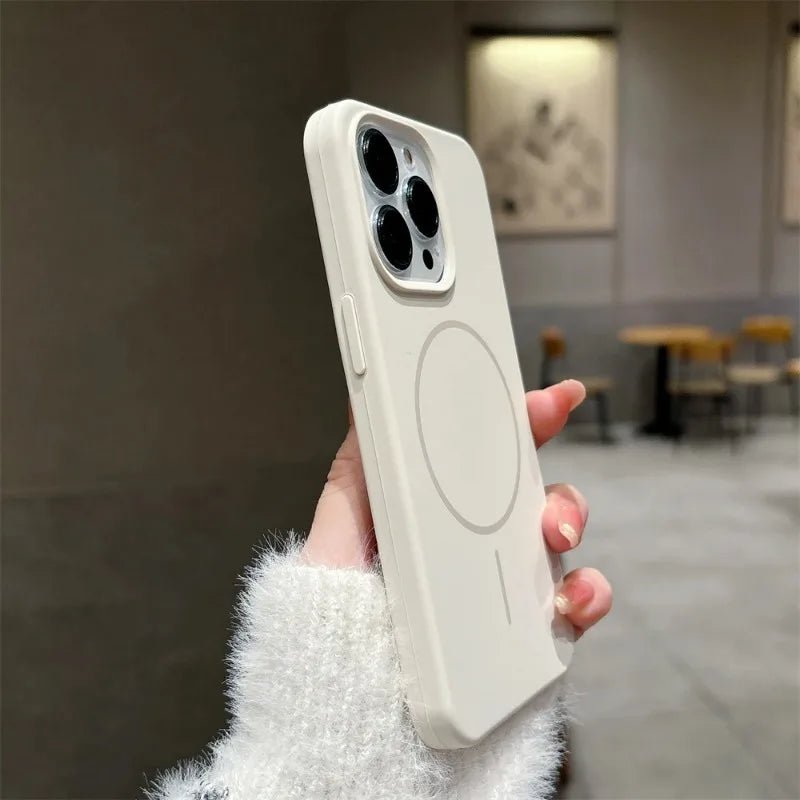Luxury Skin Feel Original For Magsafe Phone Case For iPhone 17 16 Pro Max 15 14 13 12 Plus Wireless Charger Funda Silicone Cover - 𝐃𝐔𝐕𝐋𝐀𝐒𝐇𝐎𝐏