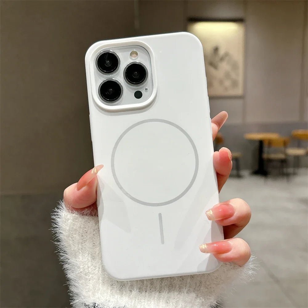 Luxury Skin Feel Original For Magsafe Phone Case For iPhone 17 16 Pro Max 15 14 13 12 Plus Wireless Charger Funda Silicone Cover - 𝐃𝐔𝐕𝐋𝐀𝐒𝐇𝐎𝐏