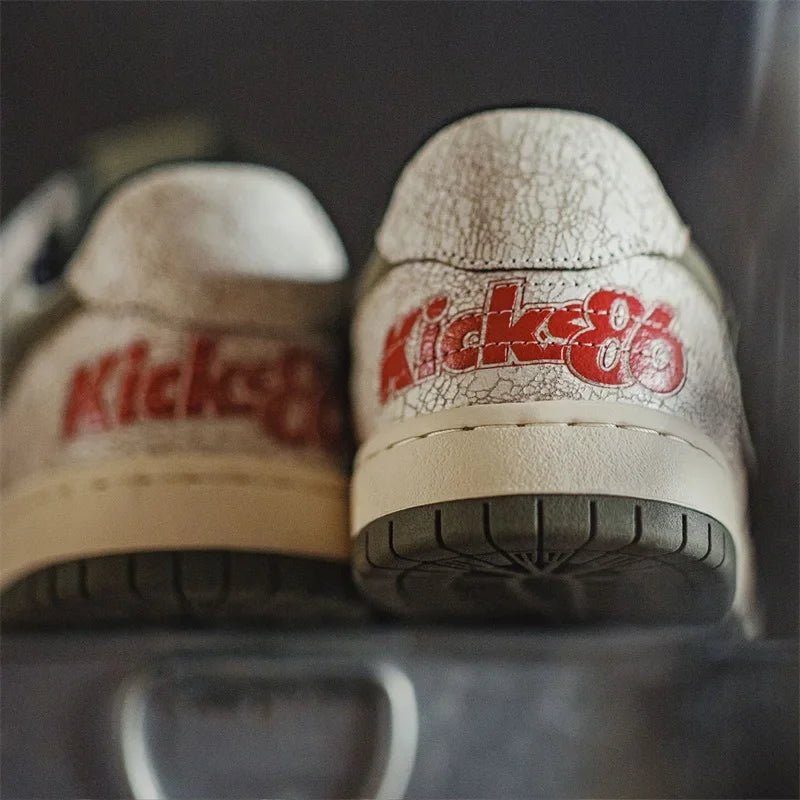 Maden Men's Retro Color Block Casual Skate Shoes Chunky Platform Soft Sole Lace - Up Round Toe Board Shoes Street Trendy Sneakers - 𝐃𝐔𝐕𝐋𝐀𝐒𝐇𝐎𝐏