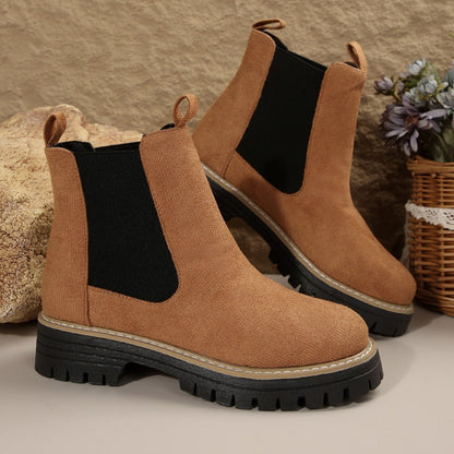 Matte Martin boots round toe oversized shoes - 𝐝𝐮𝐯𝐥𝐚𝐬𝐡𝐨𝐩.𝐜𝐨𝐦