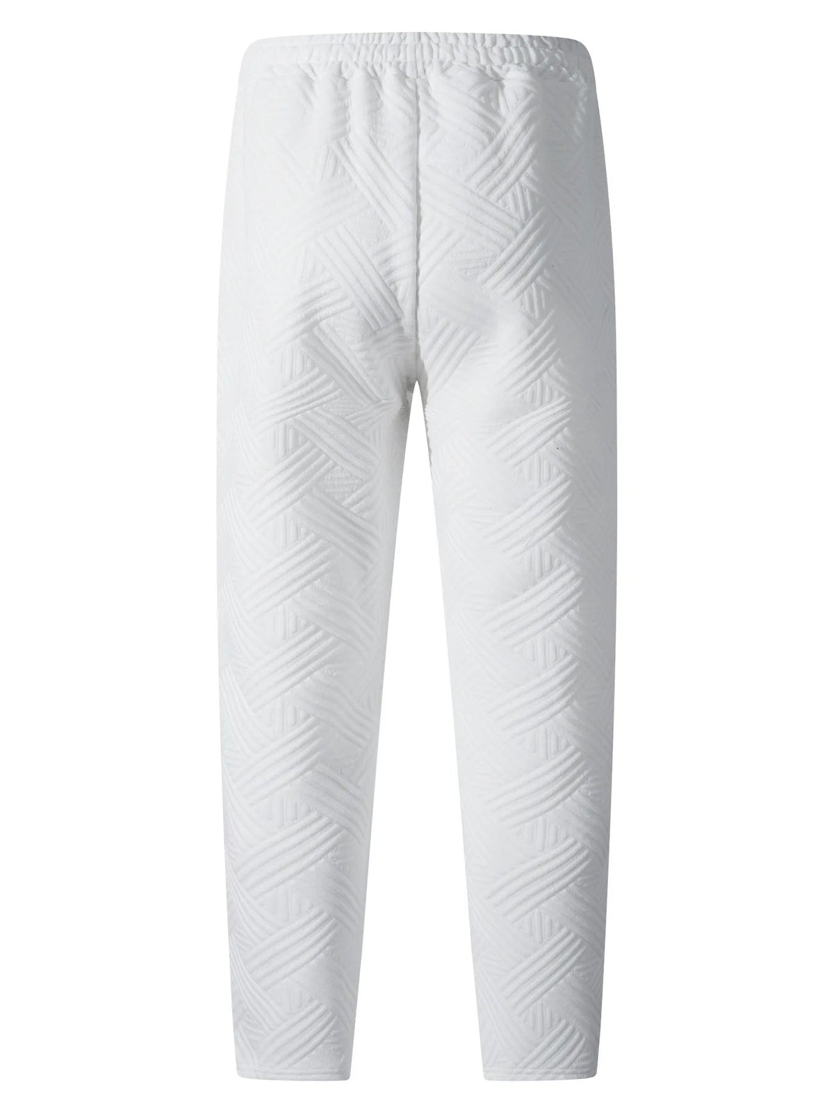 Men's sporty casual trousers, fashionable jacquard elastic waist street pants, solid - color loose all - season pants - 𝐝𝐮𝐯𝐥𝐚𝐬𝐡𝐨𝐩.𝐜𝐨𝐦