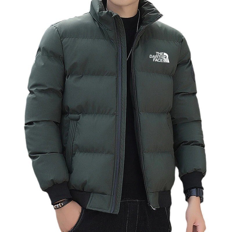 Men's stand up collar cotton coat thickened winter warm and fashionable zipper cardigan jacket - 𝐃𝐔𝐕𝐋𝐀𝐒𝐇𝐎𝐏