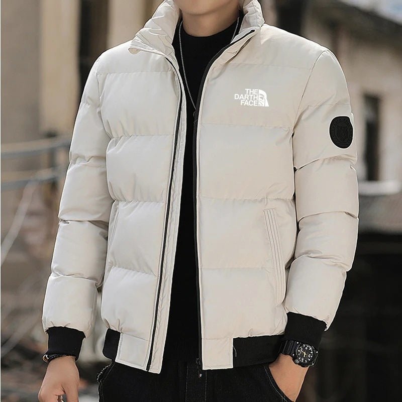 Men's stand up collar cotton coat thickened winter warm and fashionable zipper cardigan jacket - 𝐃𝐔𝐕𝐋𝐀𝐒𝐇𝐎𝐏