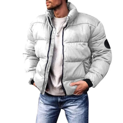 Men's Winter Cotton Jacket with Stand Up Collar and Casual JacketsThick Zipper Coat Parkas - 𝐃𝐔𝐕𝐋𝐀𝐒𝐇𝐎𝐏