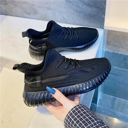 Mesh Lace - Up Platform Athletic Shoes - 𝐝𝐮𝐯𝐥𝐚𝐬𝐡𝐨𝐩.𝐜𝐨𝐦