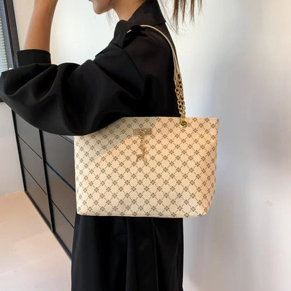 New Presbyopia Handbag Texture Soft Leather Large Capacity Tote Women Bag With Hanging Accessories Shoulder Bag - 𝐝𝐮𝐯𝐥𝐚𝐬𝐡𝐨𝐩.𝐜𝐨𝐦