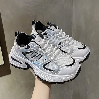 New Spring Women's Sneakers Luxury Designer Fashion Casual Sneakers White Breathable Tennis Shoes Low Top Vulcanized Shoes - 𝐝𝐮𝐯𝐥𝐚𝐬𝐡𝐨𝐩.𝐜𝐨𝐦