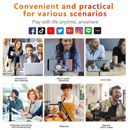 New Wireless Lavalier Microphone Portable Audio Video Recording Mini Microphone for iPhone Android PC Camera Live Gaming Phone - 𝐝𝐮𝐯𝐥𝐚𝐬𝐡𝐨𝐩.𝐜𝐨𝐦