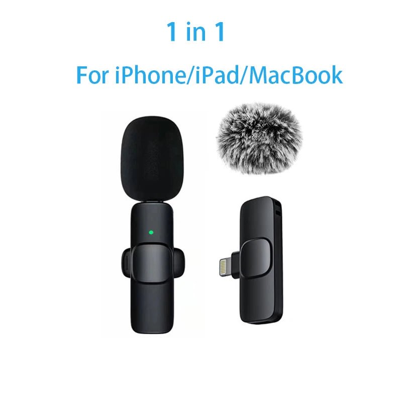 New Wireless Lavalier Microphone Portable Audio Video Recording Mini Microphone for iPhone Android PC Camera Live Gaming Phone - 𝐝𝐮𝐯𝐥𝐚𝐬𝐡𝐨𝐩.𝐜𝐨𝐦