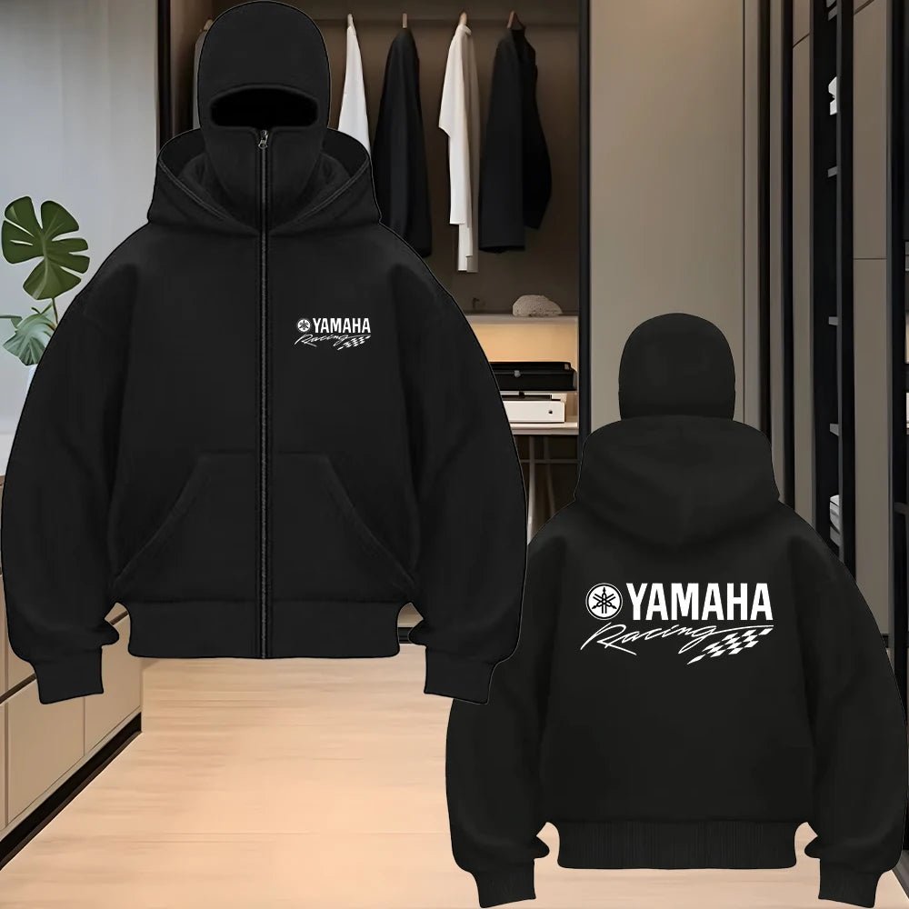 New Yamaha logo unisex double hooded sweatshirt women's balaclava hooded sweatshirt zipper warm set autumn and winter men's clot - 𝐃𝐔𝐕𝐋𝐀𝐒𝐇𝐎𝐏