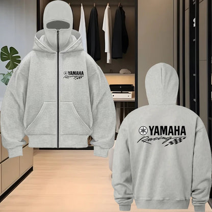 New Yamaha logo unisex double hooded sweatshirt women's balaclava hooded sweatshirt zipper warm set autumn and winter men's clot - 𝐃𝐔𝐕𝐋𝐀𝐒𝐇𝐎𝐏