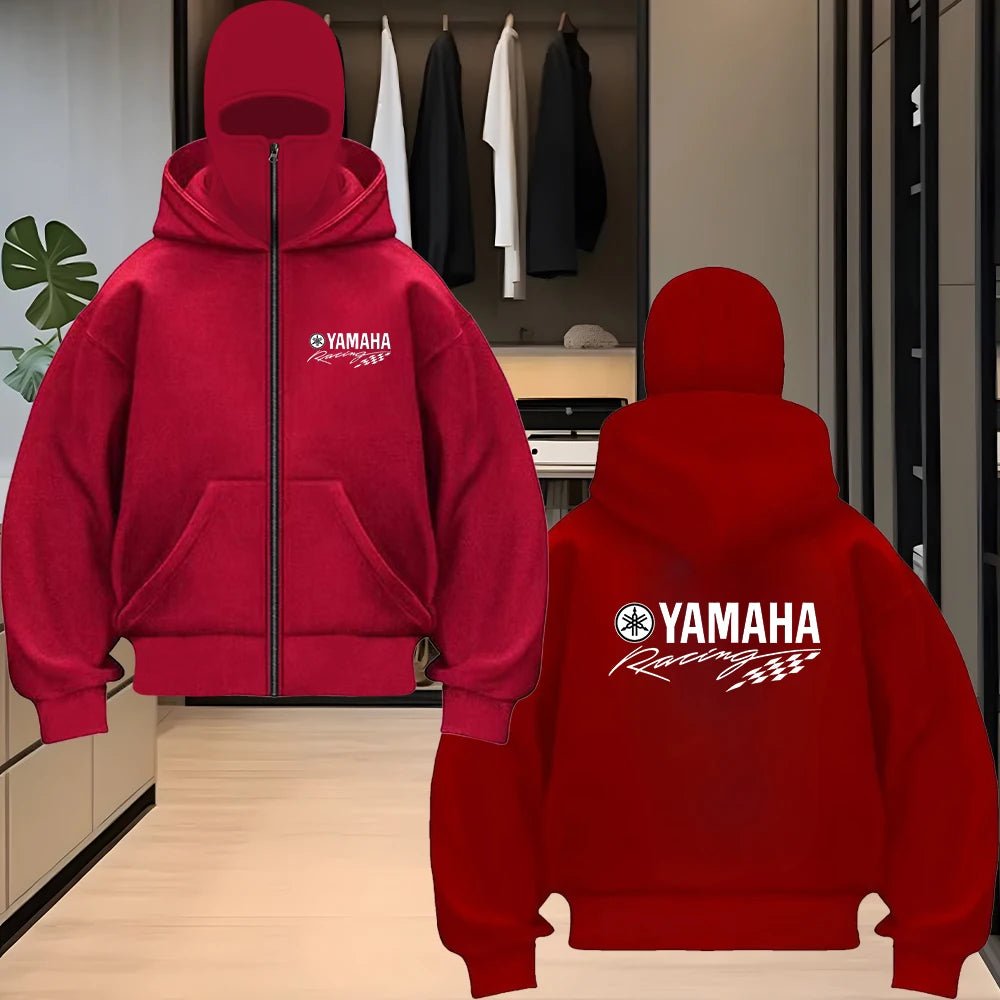 New Yamaha logo unisex double hooded sweatshirt women's balaclava hooded sweatshirt zipper warm set autumn and winter men's clot - 𝐃𝐔𝐕𝐋𝐀𝐒𝐇𝐎𝐏