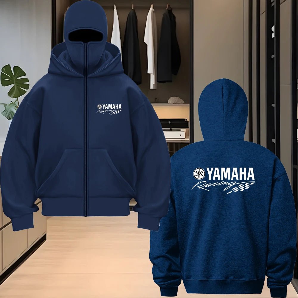 New Yamaha logo unisex double hooded sweatshirt women's balaclava hooded sweatshirt zipper warm set autumn and winter men's clot - 𝐃𝐔𝐕𝐋𝐀𝐒𝐇𝐎𝐏