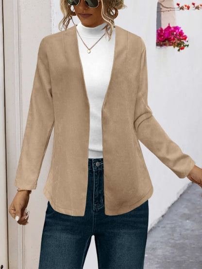 Open Front Long Sleeve Cardigan - 𝐃𝐔𝐕𝐋𝐀𝐒𝐇𝐎𝐏
