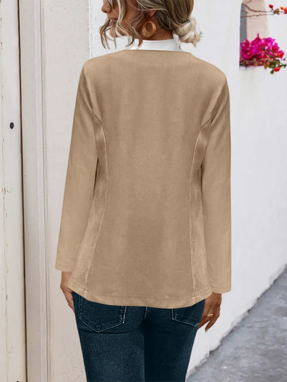 Open Front Long Sleeve Cardigan - 𝐃𝐔𝐕𝐋𝐀𝐒𝐇𝐎𝐏