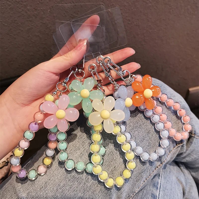 Phone Anti - lost Lanyard Key Short Wrist Pendant Colorful Macaron Round Bead Pendant Women's Hand - held Chain Mobile Phone Lanyard - 𝐝𝐮𝐯𝐥𝐚𝐬𝐡𝐨𝐩.𝐜𝐨𝐦