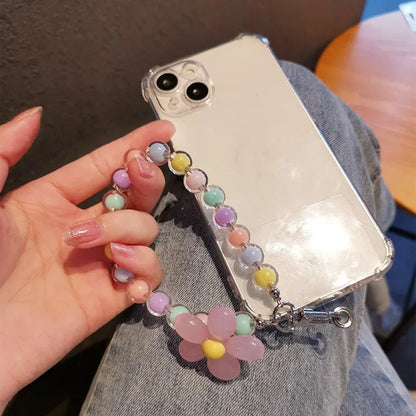 Phone Anti - lost Lanyard Key Short Wrist Pendant Colorful Macaron Round Bead Pendant Women's Hand - held Chain Mobile Phone Lanyard - 𝐝𝐮𝐯𝐥𝐚𝐬𝐡𝐨𝐩.𝐜𝐨𝐦