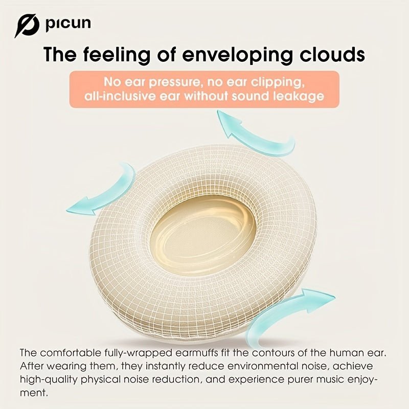 Picun B - 01S Wireless Headphones, HD Stereo Sound Over Ear Headphones With Built - in Microphones, Deep Bass 40 Hours Playtime, Headset HiFi Stereo Foldable Lightweight Headset, TF/For Cell Phone/PC/Home. - 𝐃𝐔𝐕𝐋𝐀𝐒𝐇𝐎𝐏