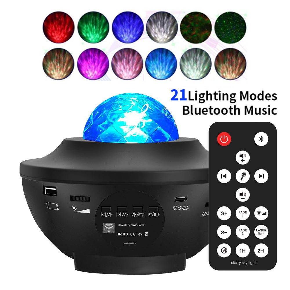 Popular Small Bowl Starry Sky Light Projection Light USB Bluetooth Music Rotating Water Ripple Starry Sky Laser Atmosphere Light - 𝐝𝐮𝐯𝐥𝐚𝐬𝐡𝐨𝐩.𝐜𝐨𝐦