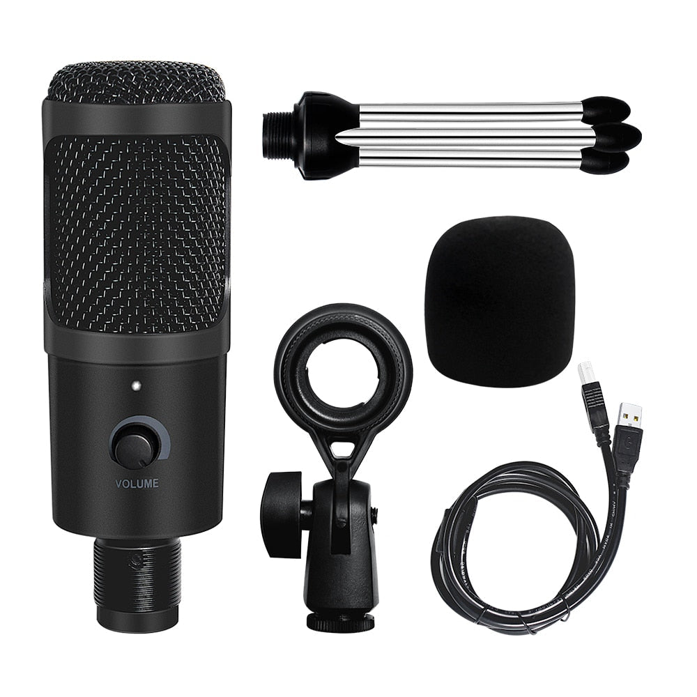 Professional USB Condenser Microphones For PC Computer Laptop Singing Gaming Streaming Recording Studio YouTube Video Microfon - 𝐃𝐔𝐕𝐋𝐀𝐒𝐇𝐎𝐏