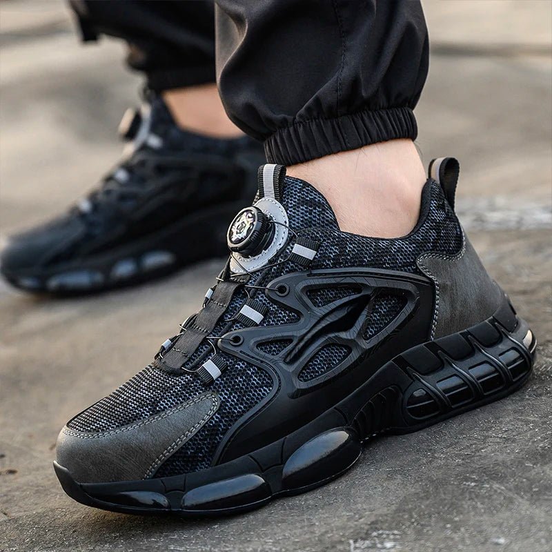 Rotating Button Safety Shoes Men Steel Toe Sneaker Air Cushion Work Shoes Man Puncture Proof Work Safety Boots Protective Shoes - 𝐃𝐔𝐕𝐋𝐀𝐒𝐇𝐎𝐏