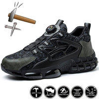 Rotating Button Safety Shoes Men Steel Toe Sneaker Air Cushion Work Shoes Man Puncture Proof Work Safety Boots Protective Shoes - 𝐃𝐔𝐕𝐋𝐀𝐒𝐇𝐎𝐏