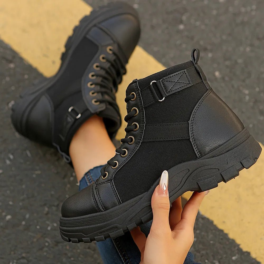 Round - Toe Lace - Up Boots - 𝐃𝐔𝐕𝐋𝐀𝐒𝐇𝐎𝐏