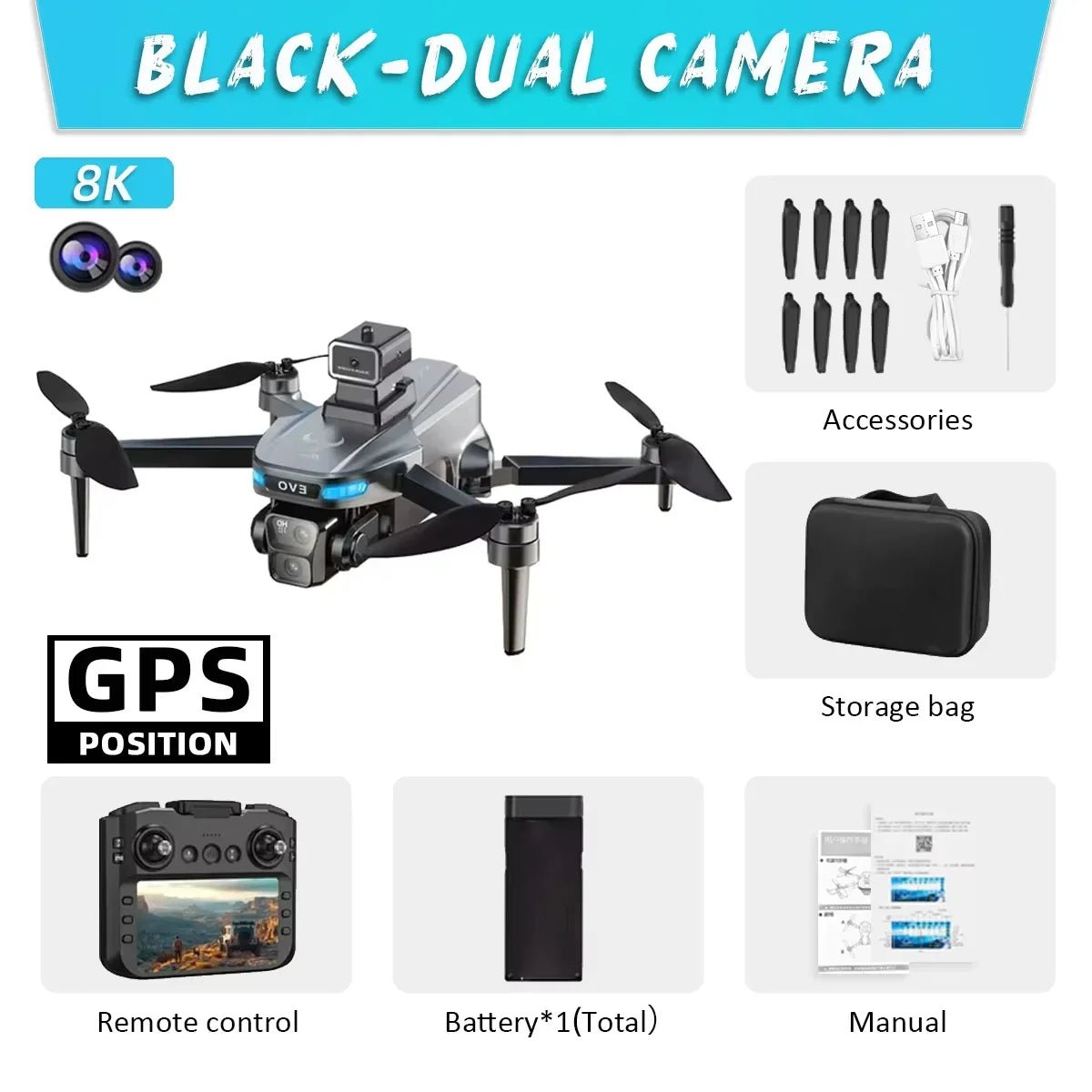 SG901MAX GPS Drone 8K Professional HD Dual Camera With Screen 5G WIFI 360°Obstacle Avoidance Brushless Foldable Quadcopter Drone - 𝐝𝐮𝐯𝐥𝐚𝐬𝐡𝐨𝐩.𝐜𝐨𝐦