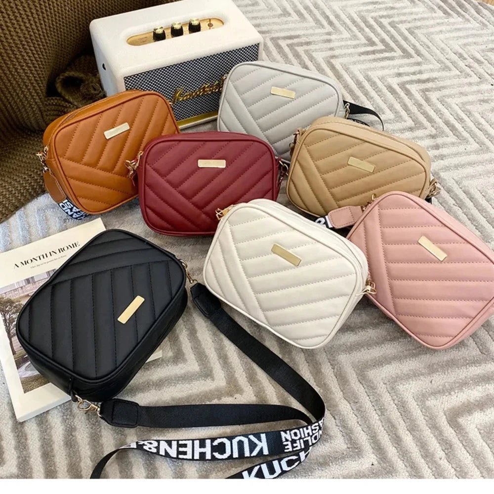 Shoulder Bag High Quality Women's PU Rolling Strip Camera Bag Shoulder Bag Mobile Phone Bag Casual Crossbody Bag - 𝐝𝐮𝐯𝐥𝐚𝐬𝐡𝐨𝐩.𝐜𝐨𝐦