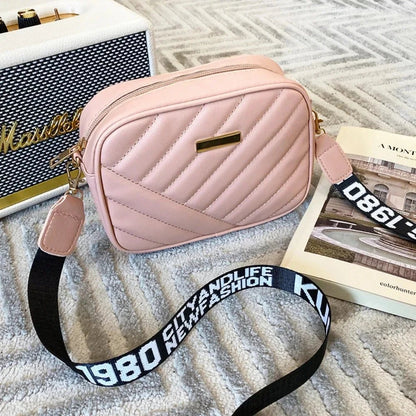 Shoulder Bag High Quality Women's PU Rolling Strip Camera Bag Shoulder Bag Mobile Phone Bag Casual Crossbody Bag - 𝐝𝐮𝐯𝐥𝐚𝐬𝐡𝐨𝐩.𝐜𝐨𝐦