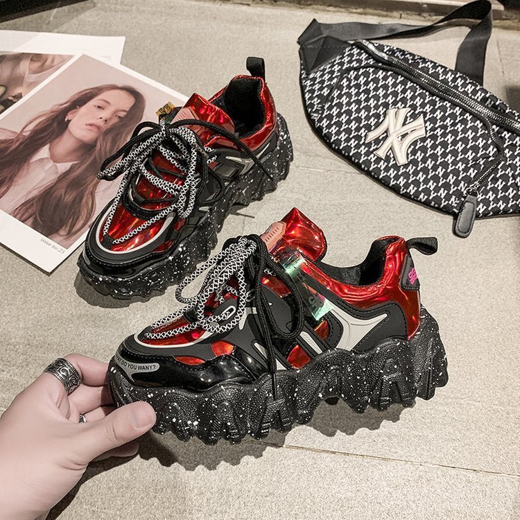 Show Feet Little Old Shoes Women's Trendy New Thick Sole Sneakers Wave Casual Shoes - 𝐝𝐮𝐯𝐥𝐚𝐬𝐡𝐨𝐩.𝐜𝐨𝐦