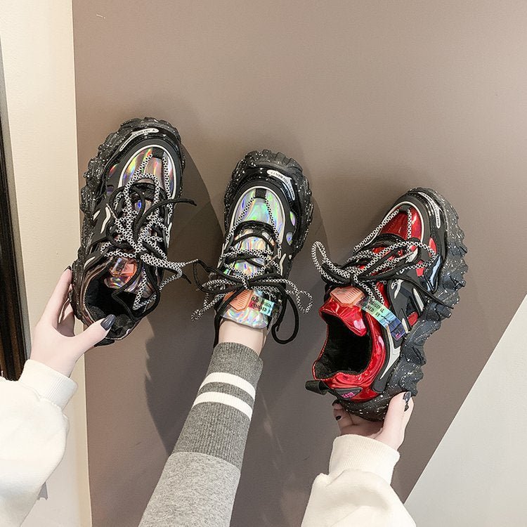 Show Feet Little Old Shoes Women's Trendy New Thick Sole Sneakers Wave Casual Shoes - 𝐝𝐮𝐯𝐥𝐚𝐬𝐡𝐨𝐩.𝐜𝐨𝐦