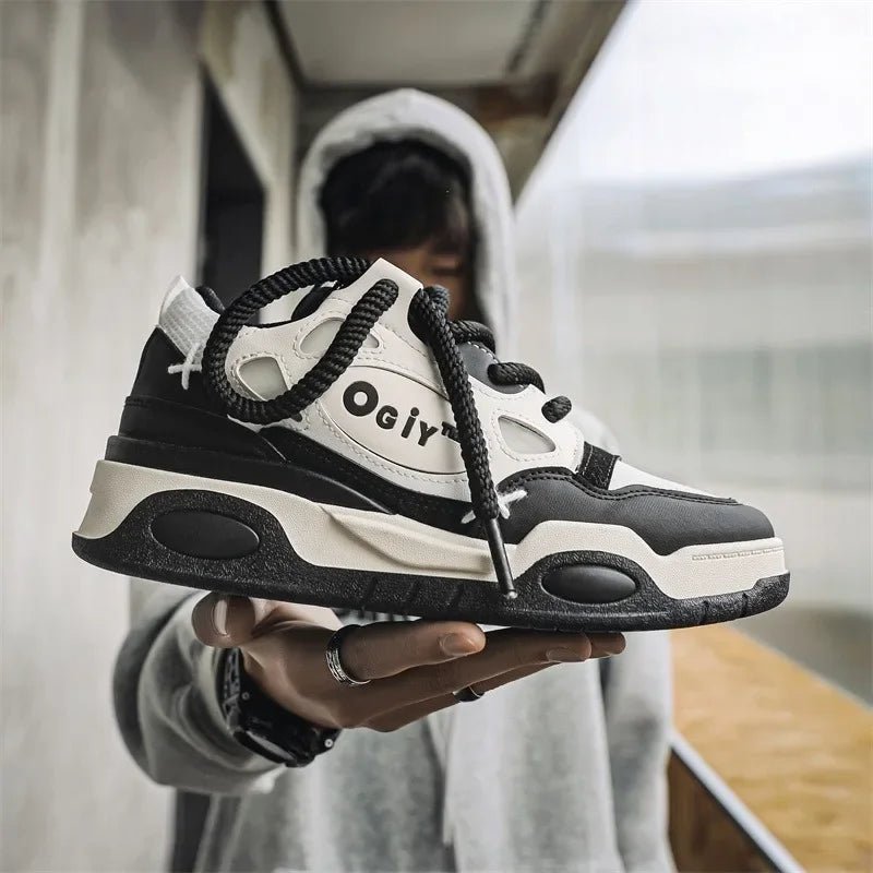 Skateboard Sneakers for Men Design Thick Lace Up Korean Version Platform Men Shoes Vulcanized Shoes Comfort Men's Walking Shoe - 𝐝𝐮𝐯𝐥𝐚𝐬𝐡𝐨𝐩.𝐜𝐨𝐦